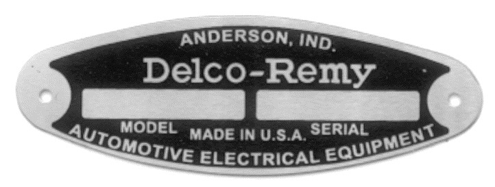 Delco-Remy Small Oval Plate