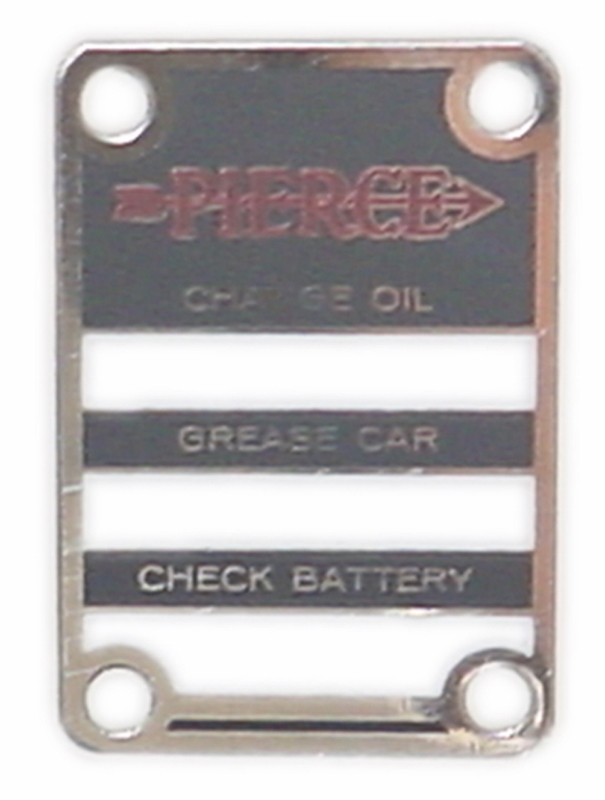 Pierce-Arrow Service Tag