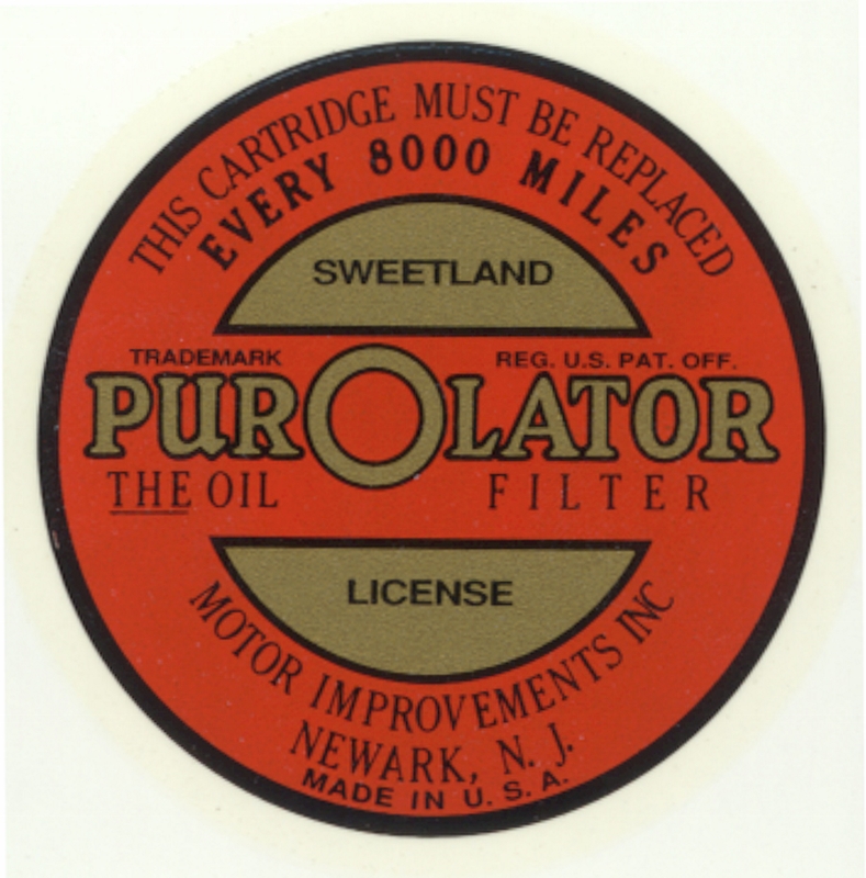 Purolator Water-Transfer Decal